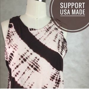 🇺🇸 MICHAEL STARS Cotton Tie Dye Tank D-379-80